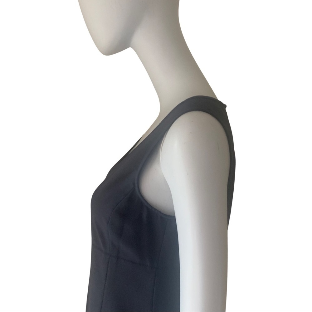 THEORY Kale B V-Neck Sheath Dress Wool Blend Midi Navy Blue Style 7011610R - Picture 6 of 16
